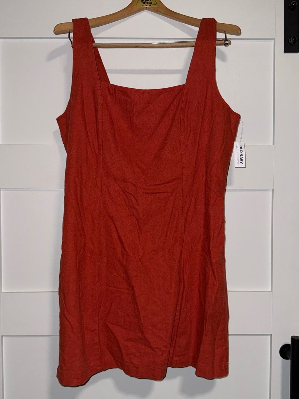 Old Navy Sleeveless Linen blend Square-Neck Dress